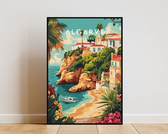 Algarve Travel Print - Portugal, Algarve Poster, Portugal Poster, Travel Wall Art, Portugal Print, Poster, Portugal, Europe, Algarve Print