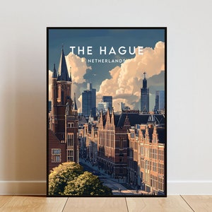 The Hague Travel Print - Netherlands, The Hague Poster, Netherlands Poster, Travel Wall Art, Netherlands Print, The Hague Print, Amsterdam