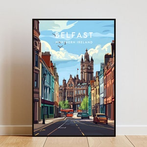 Belfast Travel Print - Northern Ireland, Belfast Poster, Northern Ireland Poster, Travel Wall Art, Ireland Print, Ireland, Europe, Belfast