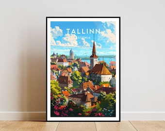 Tallinn Travel Print - Estonia, Tallinn Poster, Estonia Poster, Travel Wall Art, Estonia Print, poster, Estonia, Europe, Tallinn Wall Art