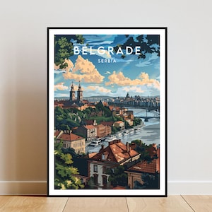 Belgrade Travel Print - Serbia, Belgrade Poster, Serbia Poster, Travel Wall Art, Serbia Print, poster, Serbia, Europe, Belgrade Wall Art