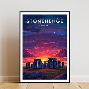 Stoneghenge Travel Print - England, Stonehenge Poster, England Poster, Travel Wall Art, England Print, poster, England, Europe, Stonehenge