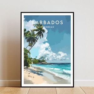 Barbados Travel Print - Karibik, Barbados Poster, Karibik Poster, Reise Wandkunst, Barbados Print, Barbados, Karibik