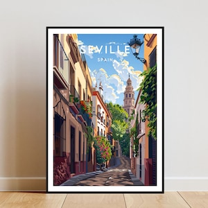 セビリア旅行プリント - スペイン、セビリアポスター、スペインポスター、旅行ウォールアート、スペインプリント、ポスター、スペイン、ヨーロッパ、セビリア、スペイン語