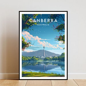 Canberra Travel Print - Australia, Canberra Poster, Australia Poster, Travel Wall Art, Australia Print, poster, Australia, Canberra