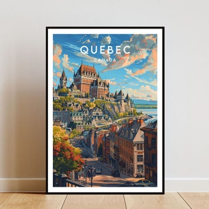 Quebec Travel Print - Canada, Quebec Poster, Canada Poster, Travel Wall Art, Canada Print, poster, Canada, Quebec, North America, Canadian