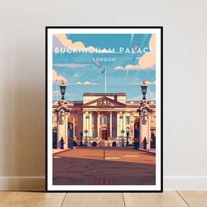 Buckingham Palace Reise-Druck - London, Buckingham Palace Poster, London Poster, Wandkunst, London Print, England, London, Buckingham Palace
