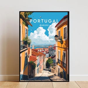 Portugal Travel Print - Europe, Europe Poster, Portugal Poster, Travel Wall Art, Portugal Print, Portugal, Europe, Lisbon Poster, Porto Art