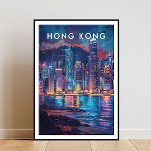 Hong Kong Travel Print - Asia, Hong Kong Poster, Asia Poster, Travel Wall Art, Asia Print, Hong Kong Wall Art, China, Asia, Hong Kong,Travel