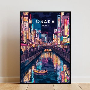 Osaka Travel Print - Japan, Osaka Poster, Japan Poster, Travel Wall Art, Japan Print, Osaka, Osaka Print, Japanese Poster, Japan Wall Art