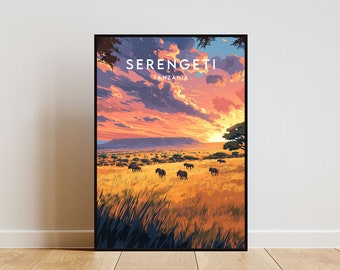 Serengeti Travel Print - Tanzania, Serengeti Poster, Tanzania Poster, Travel Wall Art, Tanzania Print, Serengeti Wall Art, Tanzania, Africa