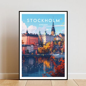 Stockholm Travel Print - Sweden, Stockholm Poster, Sweden Poster, Travel Wall Art, Sweden Print, poster, Sweden, Europe, Stockholm Wall Art