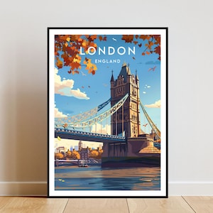 London Travel Print - England, London Poster, England Poster, Travel Wall Art, England Print, poster, England, Europe, London, Tower Bridge