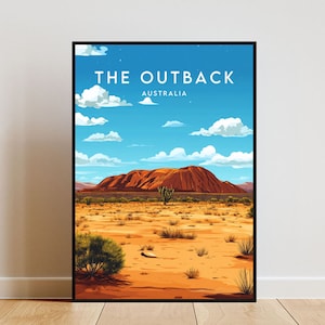 The Outback Travel Print - Australia, The Outback Poster, Australia Poster, Travel Wall Art, Australia Print, poster, Australia, The Outback