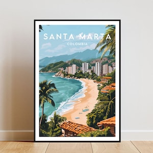Santa Marta Travel Print - Colombia, Santa Marta Poster, Colombia Poster, Travel Wall Art, Colombia Print, Santa Marta Print, South America