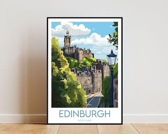 Edinburgh Travel Print - Scotland, Edinburgh Poster, Scotland Poster, Travel Wall Art, Scotland Print, Scotland Wall Art, Edinburgh Wall Art