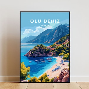 Olu Deniz Reise - Türkei, Olu Deniz Poster, Türkei Poster, Reise Wandkunst, Türkei Druck, Türkei, Olu Deniz Wand Kunst, Asien, Türkisch