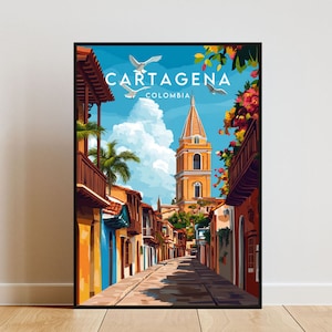 Cartagena Travel Print - Colombia, Cartagena Poster, Colombia Poster, Travel Wall Art, Colombia Print, Cartagena, South America, Colombian
