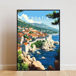 Croatia Travel Print - Europe, Europe Poster, Croatia Poster, Travel Wall Art, Croatia Print, Croatia Wall Art, Dubrovnik Poster, Split, Vis