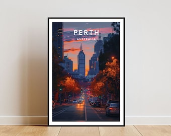 Perth Travel Print - Australia, Perth Poster, Australia Poster, Travel Wall Art, Australia Print, poster, Australia, Perth,