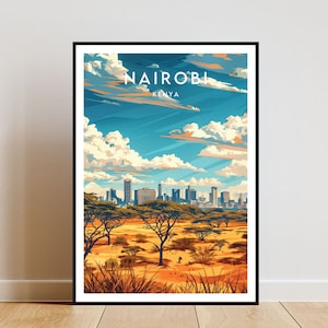 Nairobi Travel Print - Kenya, Kenya Poster, Kenya Poster, Travel Wall Art, Kenya Print, Nairobi Wall Art, Kenya, Africa, Nairobi, Kenya