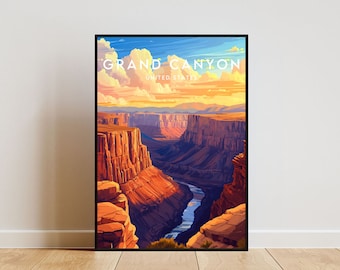 Grand Canyon Travel Print - United States, Grand Canyon Poster, America Poster, Travel Wall Art, America Print, Poster, America, Arizona,USA