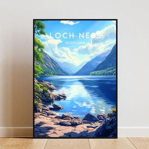 Loch Ness Travel Print - Scotland, Loch Ness Poster, Scotland Poster, Travel Wall Art, Scotland Print, Poster, Scotland Art, Loch Ness Print