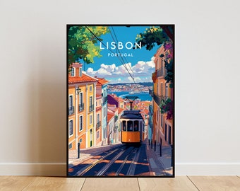 Lisbon Travel Print - Portugal, Lisbon Poster, Portugal Poster, Travel Wall Art, Portugal Print, poster, Portugal, Europe, Lisbon,Portuguese