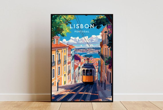 Lisbon Travel Print - Portugal, Lisbon Poster, Portugal Poster, Travel Wall Art, Portugal Print, poster, Portugal, Europe, Lisbon,Portuguese