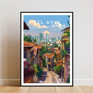 Tel Aviv Travel Print - Israel, Tel Aviv Poster, Israel Poster, Travel Wall Art, Israel Print, Tel Aviv, Asia, Israel, Middle East Poster