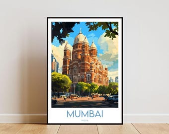 Mumbai reizen print - India, Mumbai poster, India poster, reizen muur kunst, India print, Bombay print, Bombay poster, Gateway of India poster