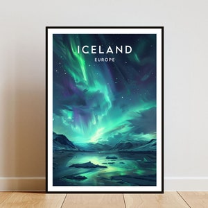 Iceland Travel Print - Europe, Europe Poster, Iceland Poster, Travel Wall Art, Iceland Print, Iceland, Europe, Reykjavik Poster, Reykjavik