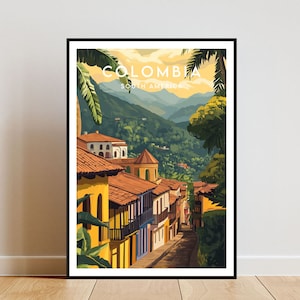 Colombia Travel Print - South America, Colombia Poster, South America Poster, Travel Wall Art, Colombia Print, South America, Colombia