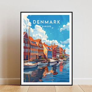 Denmark Travel Print - Europe, Europe Poster, Denmark Poster, Travel Wall Art, Denmark Print, Denmark, Europe, Copenhagen, Scandinavia,