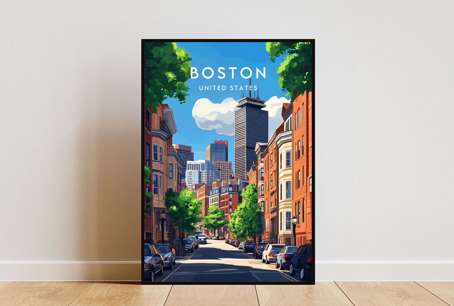 Boston Travel Print - United States, Boston Poster, America Poster, Travel Wall Art, America Print, America, Boston, USA, Massachusetts