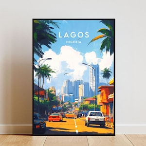Lagos Travel Print - Nigeria, Lagos Poster, Nigeria Poster, Travel Wall Art, Nigeria Print, Lagos Wall Art, Nigeria, Africa, Lagos, Nigeria