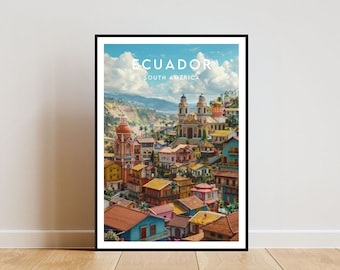 Ecuador Travel Print - South America, Ecuador Poster, South America Poster, Travel Wall Art, Ecuador Print, Equador, South America, Travel