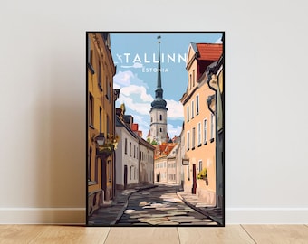 Tallinn Travel Print - Estonia, Tallinn Poster, Estonia Poster, Travel Wall Art, Estonia Print, Poster, Estonia, Europe, Tallinn Wall Art
