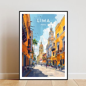 Lima Travel Print - Peru, Lima Poster, Peru Poster, Travel Wall Art, Peru Print, Lima, South America, Peruvian, Lima Wall Art, Travel