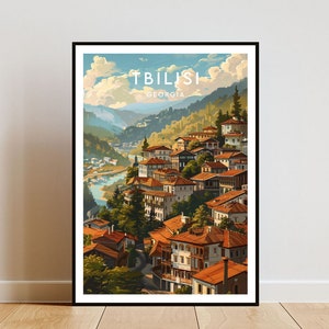 Tbilisi Travel Print - Georgia, Tbilisi Poster, Georgia Poster, Travel Wall Art, Georgia Print, poster, Georgia, Europe, Tbilisi Wall Art