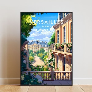 Impresión de viaje de Versalles - Francia, póster de Versalles, póster de Francia, arte de pared de viaje, impresión de Francia, arte de pared de Francia, Europa, impresión de Versalles