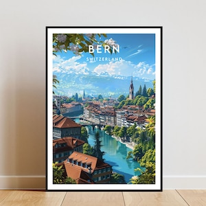Bern Travel Print - Schweiz, Bern Poster, Schweiz Poster, Reise Wandkunst, Schweiz Print, Schweiz, Europa, Bern, Schweiz