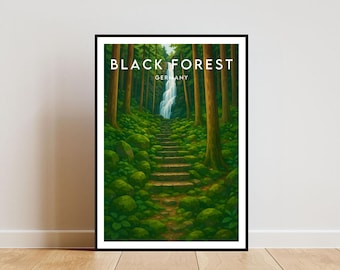 Black Forest Travel Print - Germany, Black Forest Poster, Germany Poster, Germany Print, Travel Wall Art, Black Forest Print