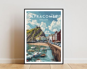 Ilfracombe Travel Print - England, Ilfracombe Poster, England Poster, Travel Wall Art, England Print, England, Europe, Ilfracombe, UK