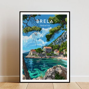 Brela Travel Print - Croatia, Brela Poster, Croatia Poster, Travel Wall Art, Croatia Print, Croatia, Brela, Europe, Croatian, Brela Print