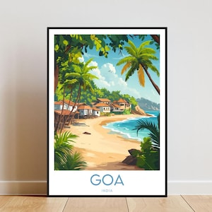 Goa Travel Print - Indien, Goa Poster, Indien Poster, Reise Wandkunst, Indien Druck, Indien Wandkunst, Goa Wandkunst, Goa Wandbild, Goa Dekor