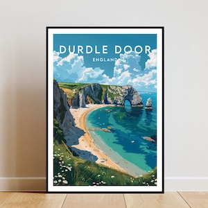 Durdle Door Travel Print - England, Durdle Door Poster, England Poster, Travel Wall Art, England Print, England, Europe, Durdle Door, Dorset