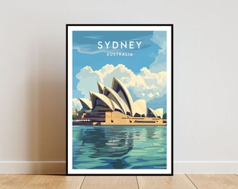 Sydney Travel Print - Australia, Sydney Poster, Australia Poster, Travel Wall Art, Australia Print, poster, Australia, Sydney, Sydney Opera