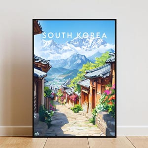 South Korea Travel Print - Asia, South Korea Poster, Travel Wall Art, South Korea Print, South Korea, Asia Art, Seoul Poster, Korea Wall Art