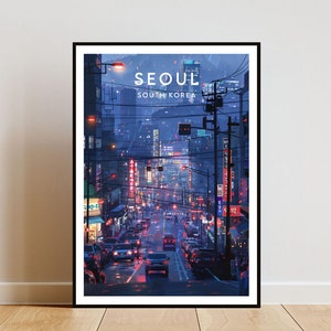 Seoul Travel Print - South Korea, Seoul Poster, South Korea Poster, Travel Wall Art, South Korea Print, poster, South Korea, Seoul, Korea